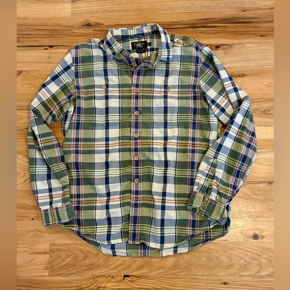 Vintage RRL Plaid Shirt XL